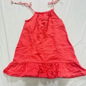 Vince Camuto Girls Summer Dress - Sz 4t - Pink Love Tassel Tie Tank Dress